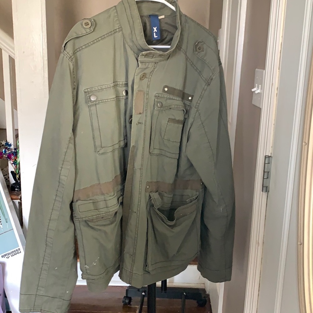 Green utility jacket